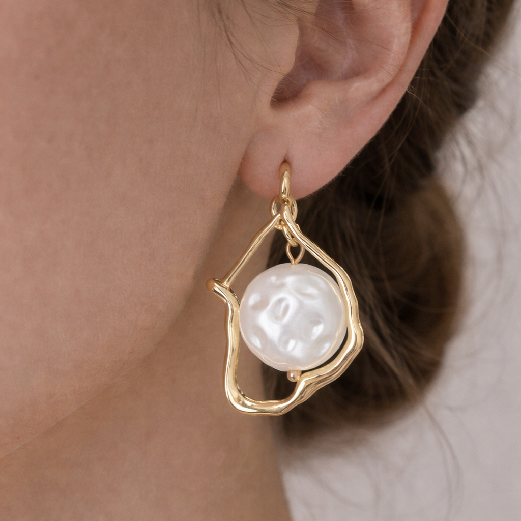 Brincos Pérola Dourados