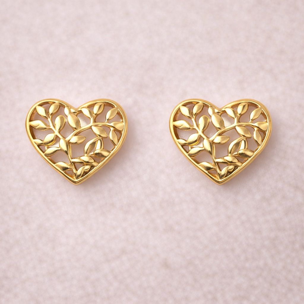 Brincos Coração Botânico