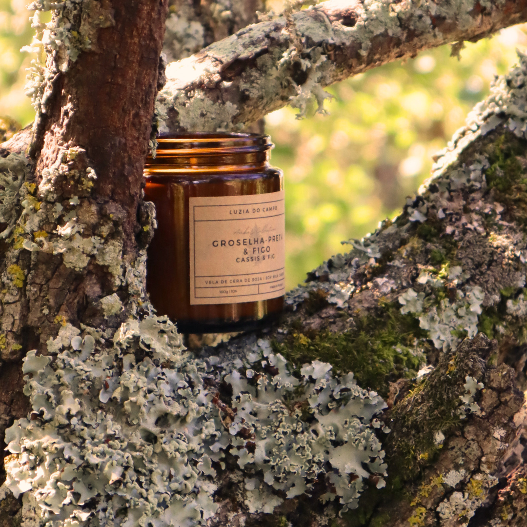 Velas em Frasco Ambar de 80 g