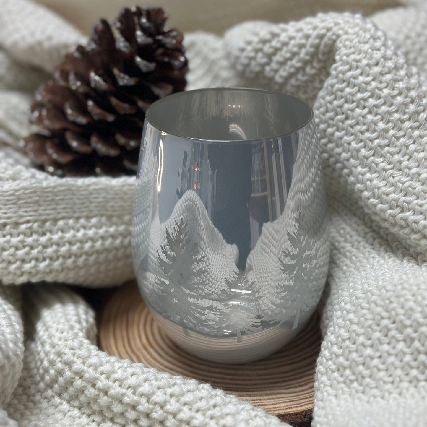 Vela Aromática - Árvores de Natal - Prateada