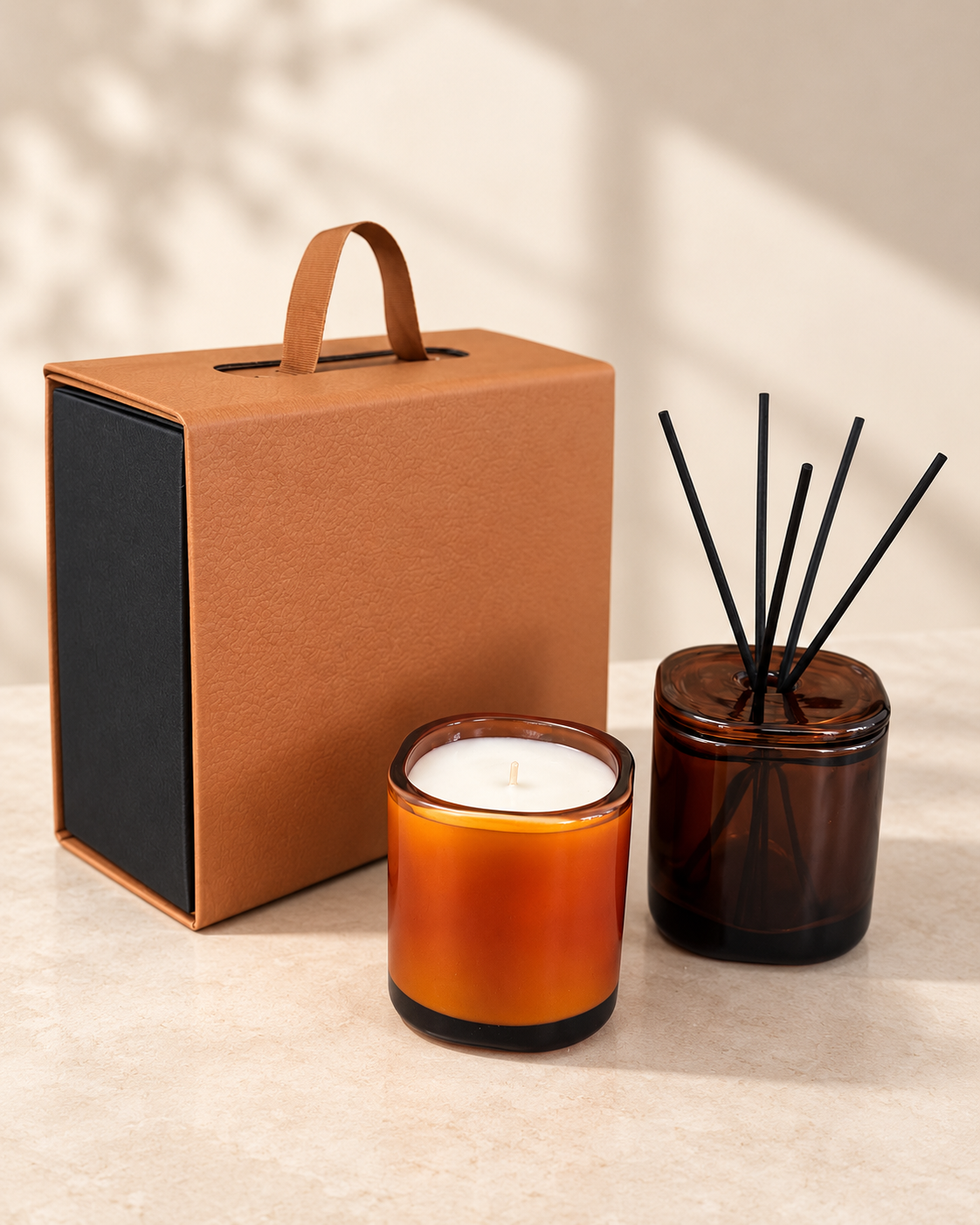 Coffret Maçã & Canela — Vela + Difusor