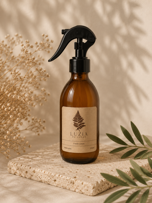 Home Spray em vidro ambar