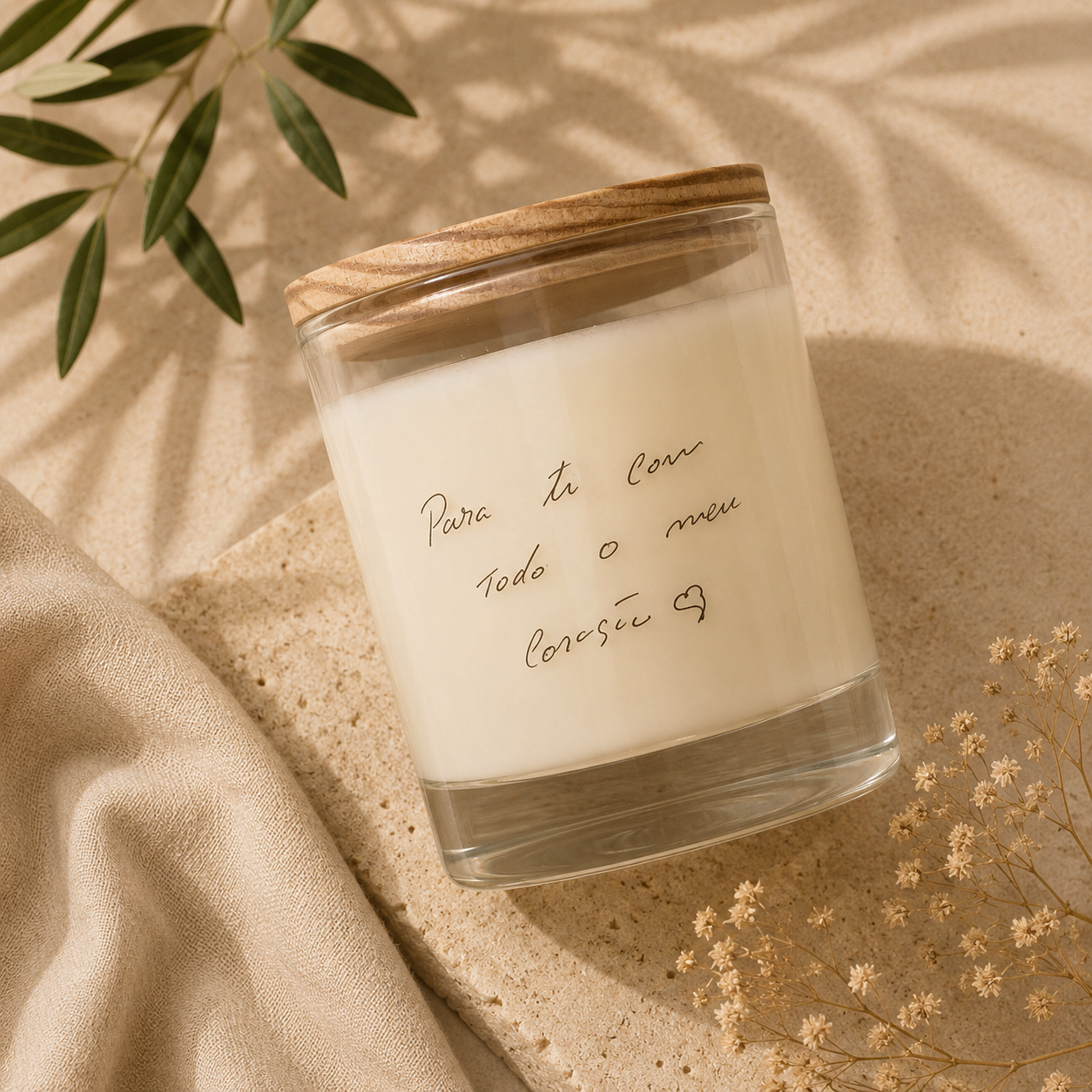 Personalized Message Candle