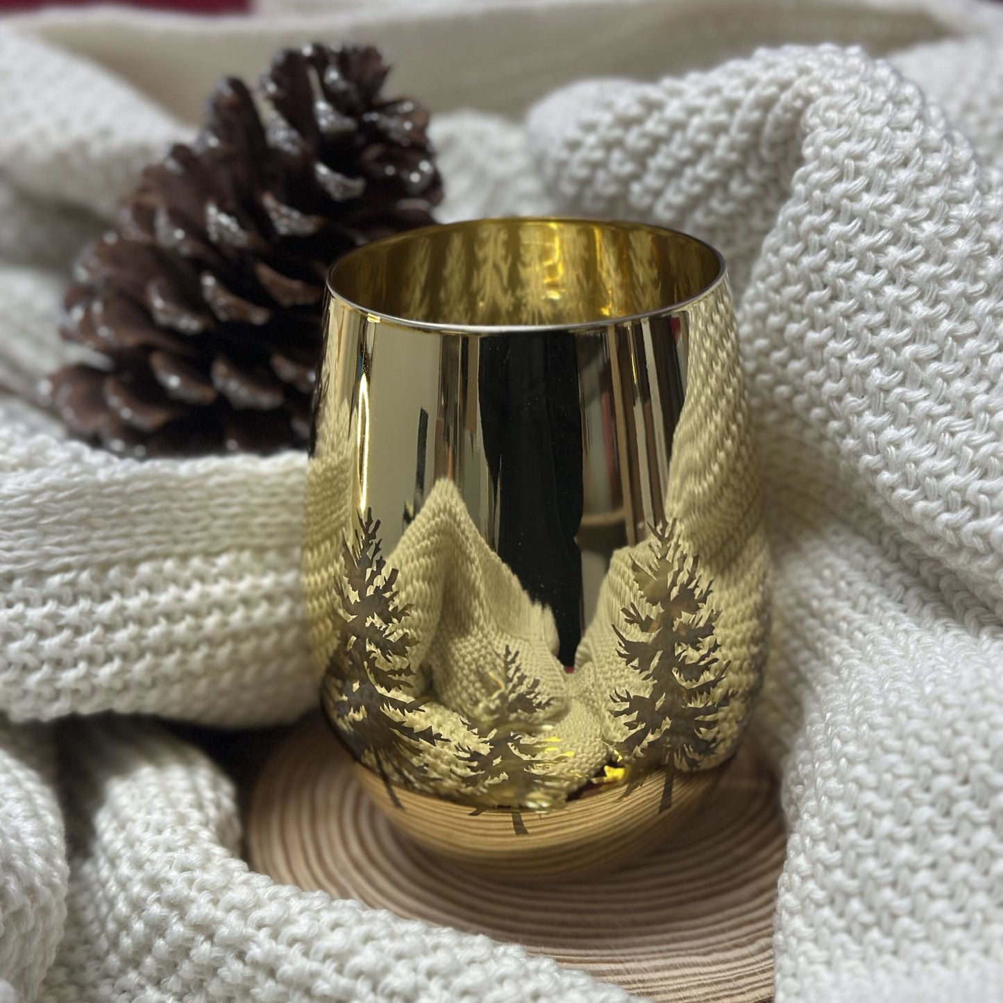 Vela Aromática - Árvores de Natal - Dourada