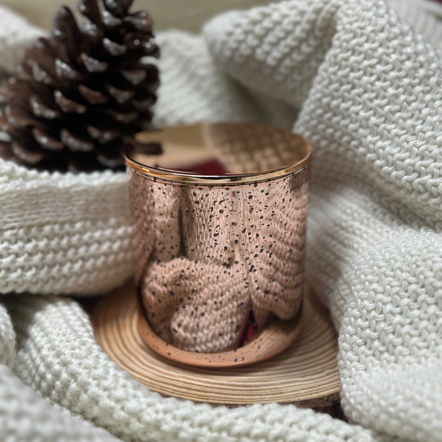 Vela Aromática de Natal Rose Gold