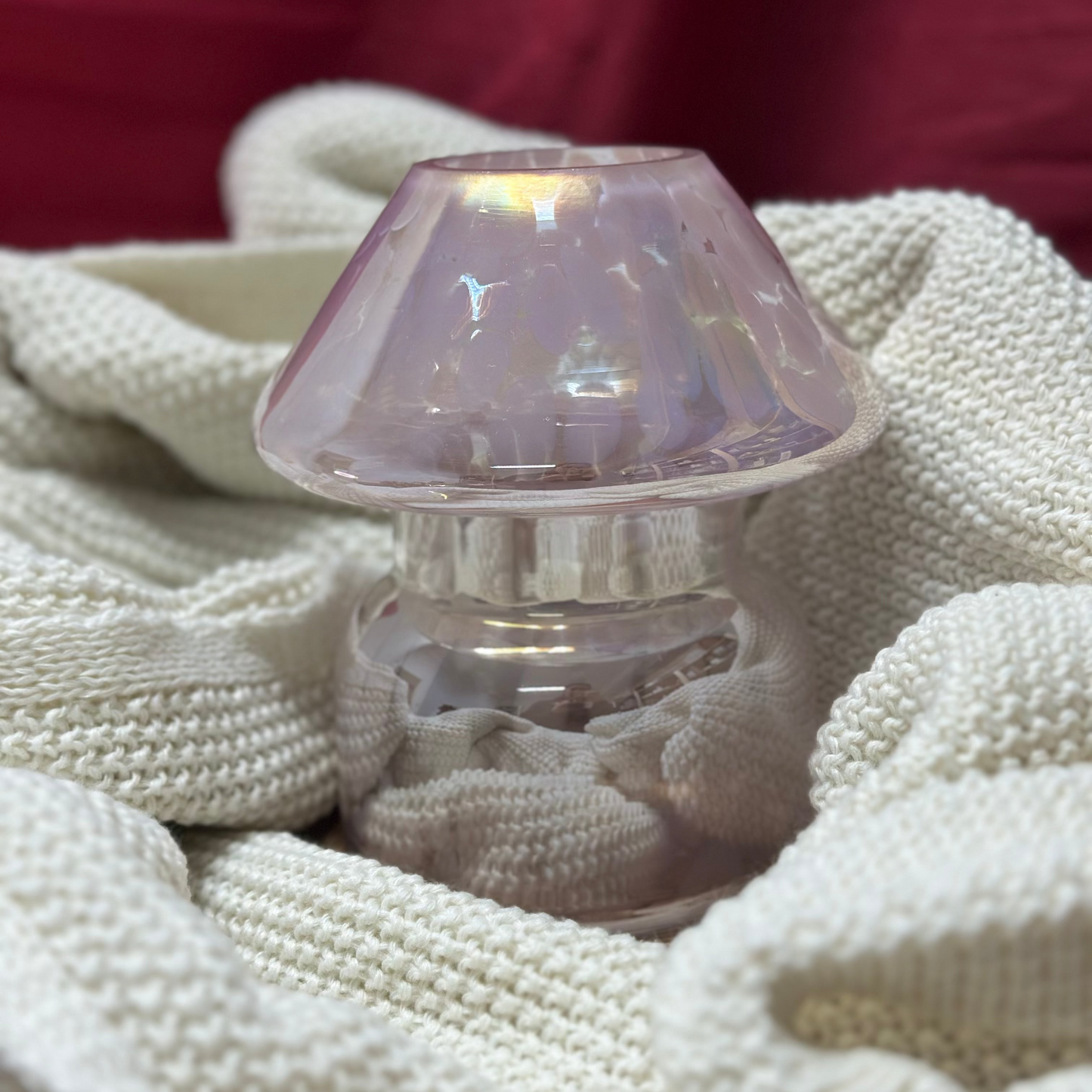 Candeeiro Rosa Vela Aromática