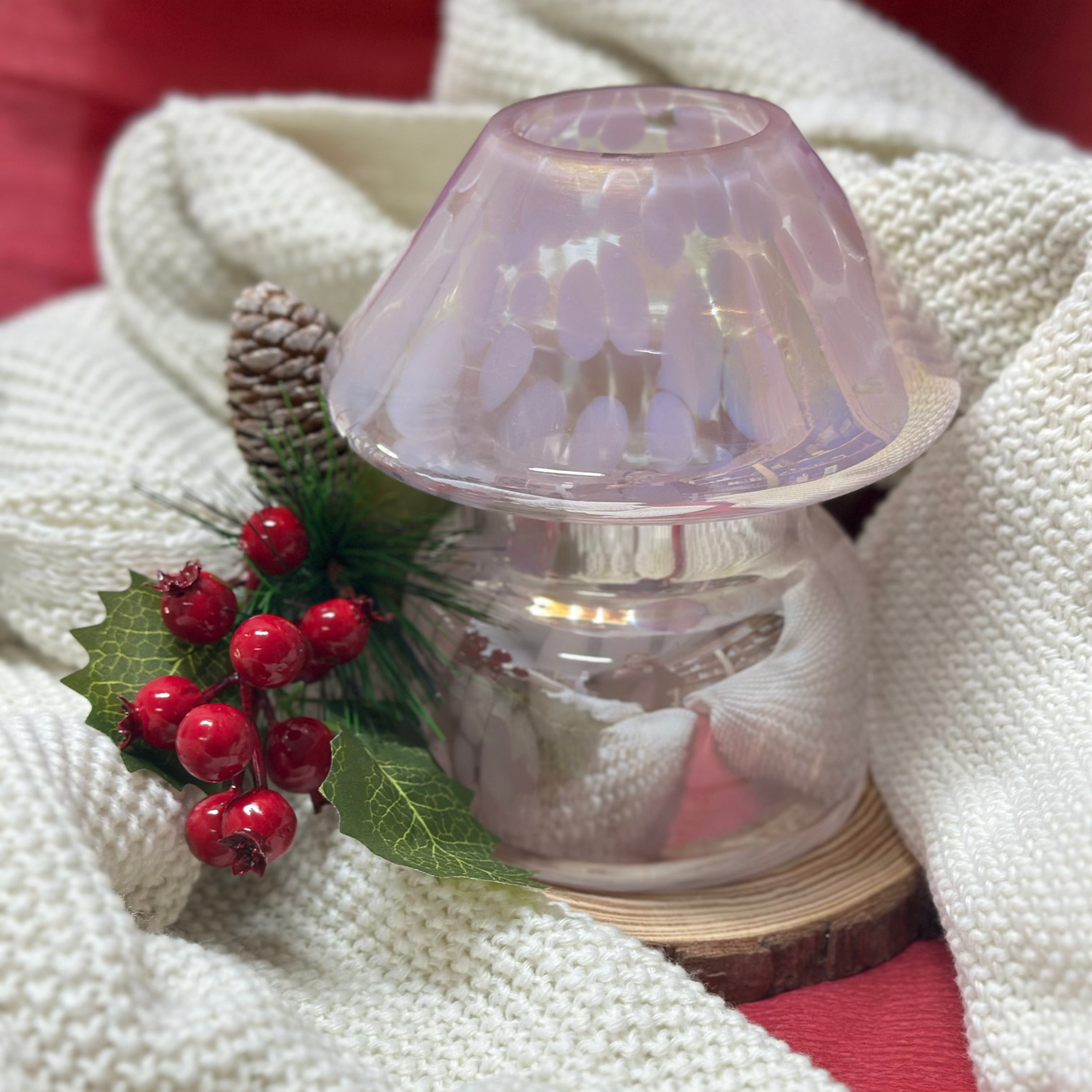 Candeeiro Rosa Vela Aromática